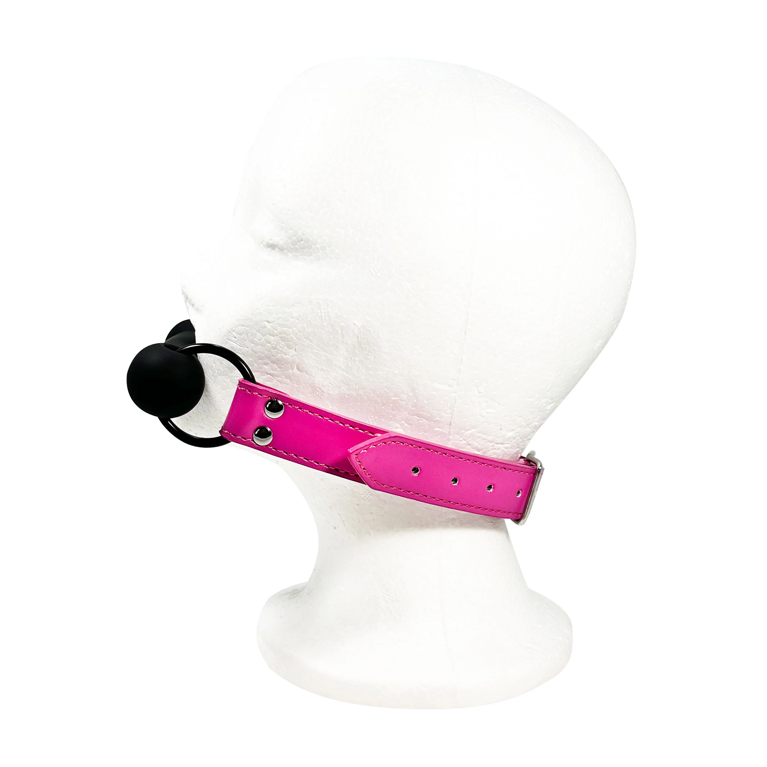 Silicone Bite Gag by Fetish Pleasure Play in Pink - Image 3