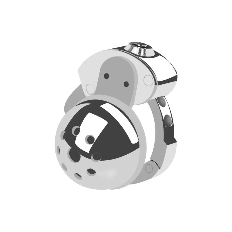 Silver Helmet Adjustable Flat Pack Chastity Cage by Metal Pleasure Play - Image 4