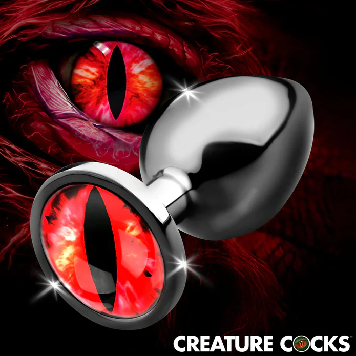 Sinister Eye Red Eye Metal Butt Plug - Large by Creature Cocks - Image 2