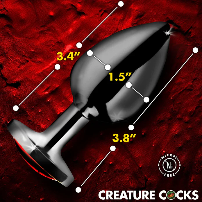 Sinister Eye Red Eye Metal Butt Plug - Large by Creature Cocks - Image 3