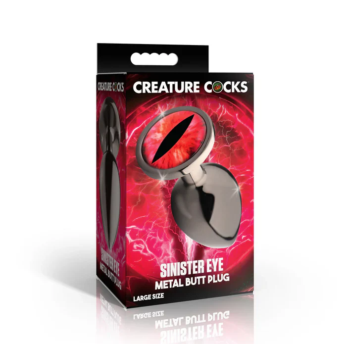 Sinister Eye Red Eye Metal Butt Plug - Large by Creature Cocks - Image 5