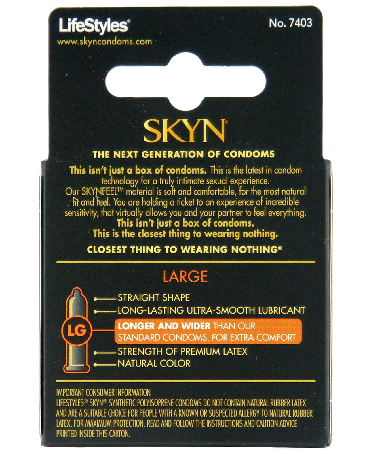 Lifestyles SKYN Large Non-Latex - 3 pk - Image 2