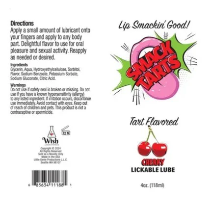 Smack Tarts Lickable Jelly Lube in Cherry 4oz - Image 2