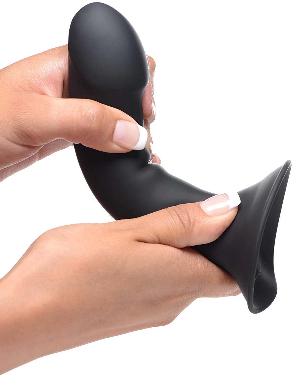 Squeezable Phallic Dildo - Black - Image 4