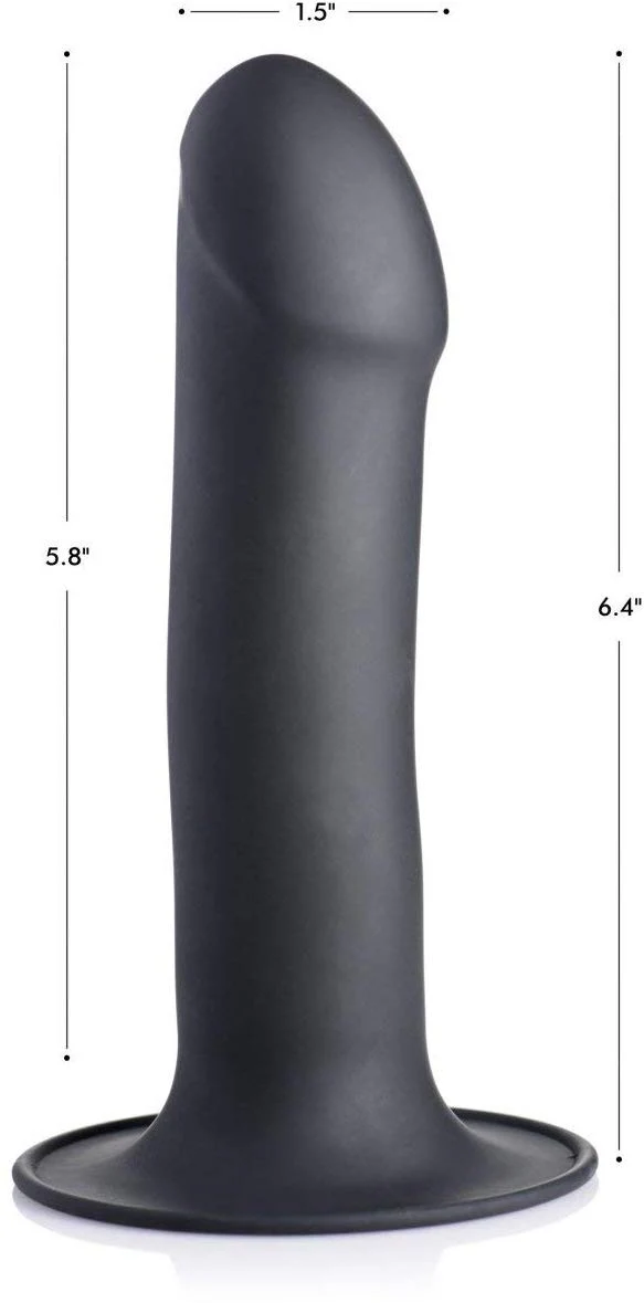 Squeezable Phallic Dildo - Black - Image 6