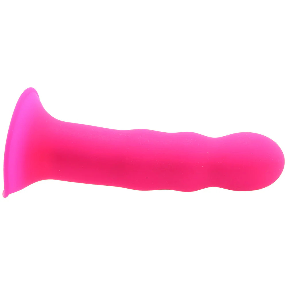 Squeezable Wavy Dildo - Pink - Image 2