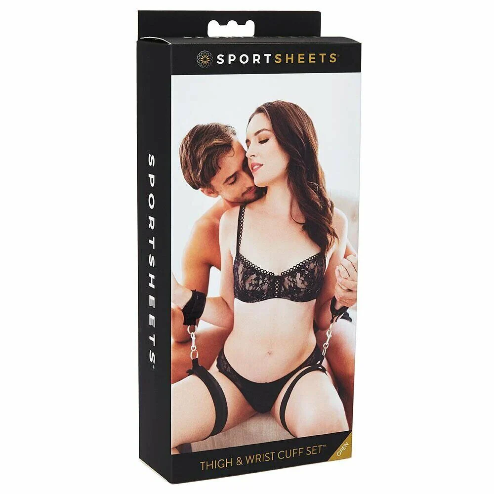Sportsheets Thigh and Wrist Cuffs Set - Image 8