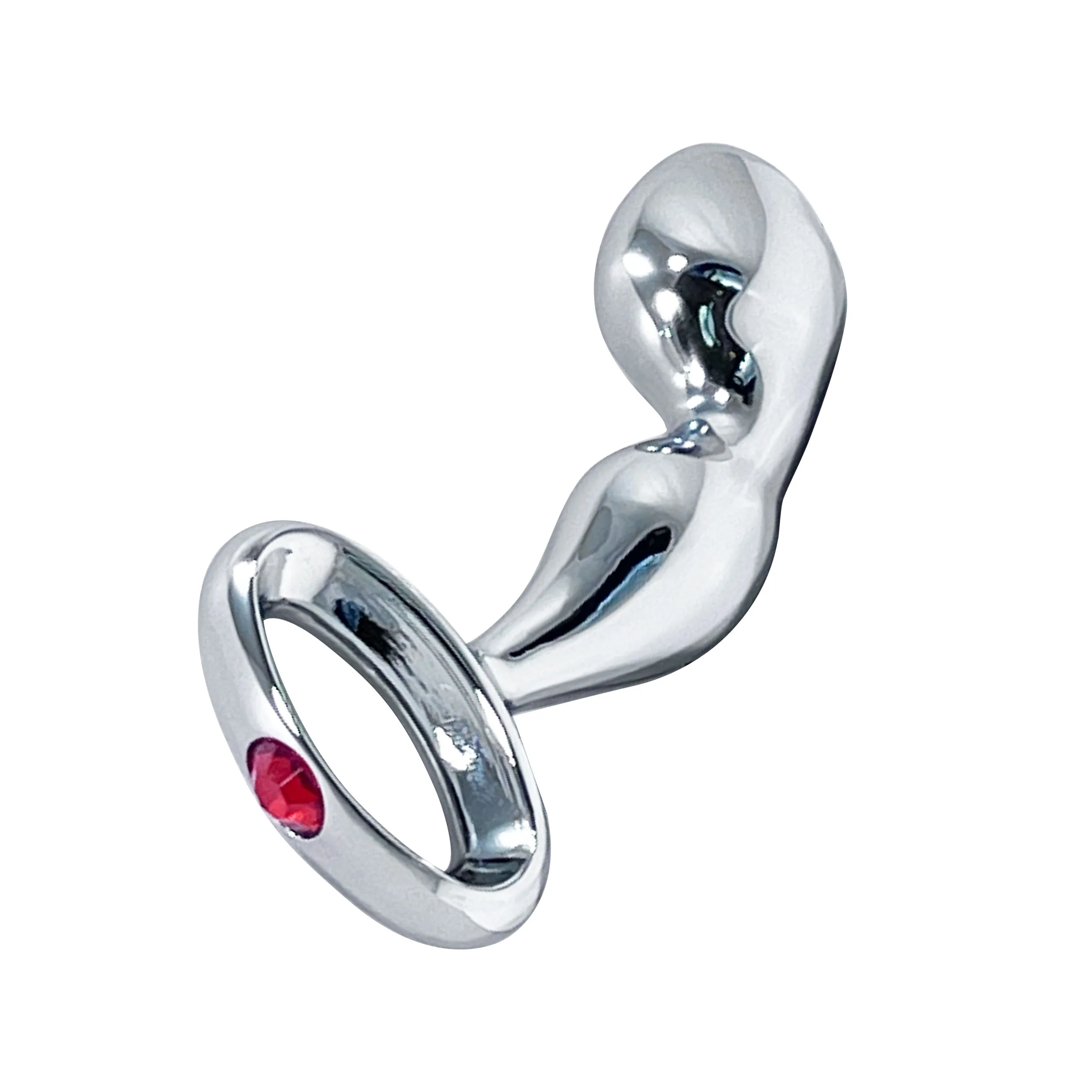 Stainless Steel Anal Plug with Jeweled Handle by Metal Pleasure Play - Image 2