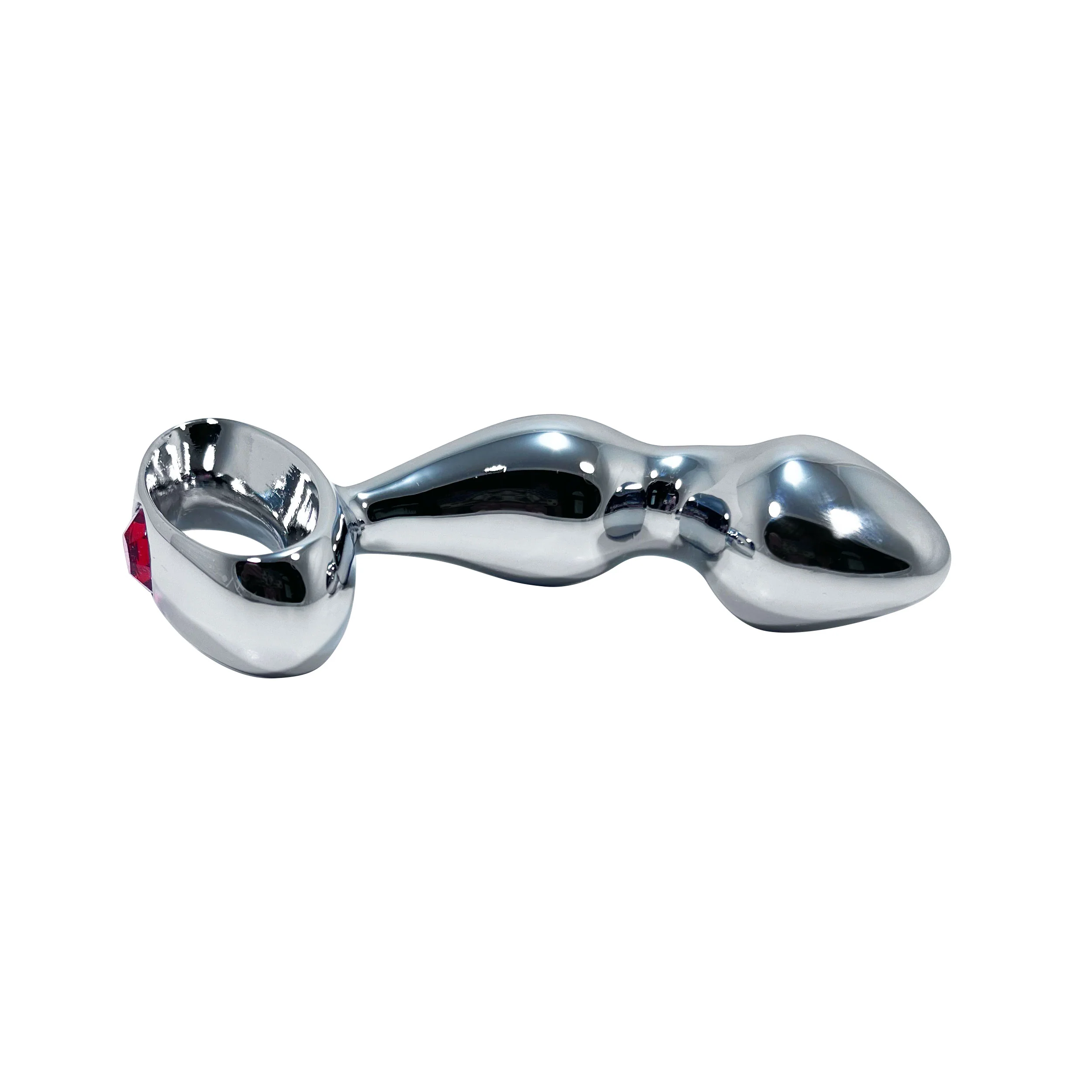 Stainless Steel Anal Plug with Jeweled Handle by Metal Pleasure Play - Image 3