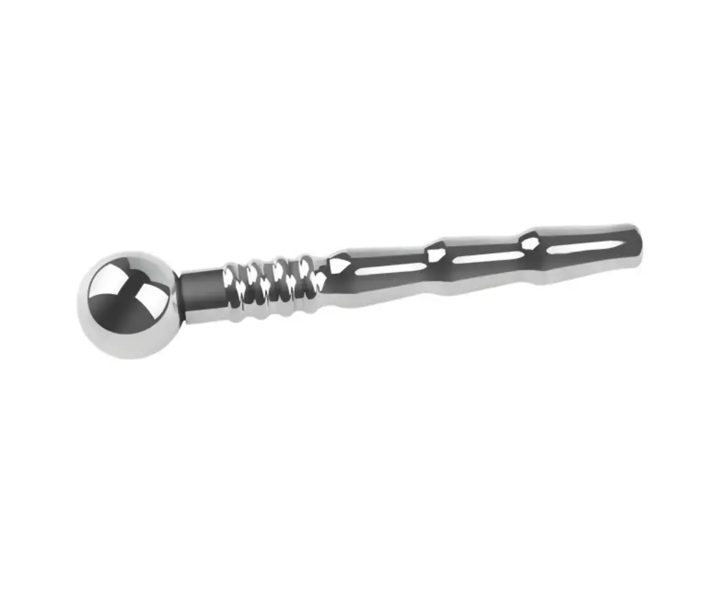 STAINLESS STEEL DUAL BEADED RIBBING HOLLOW URETHRAL SOUND - Image 4
