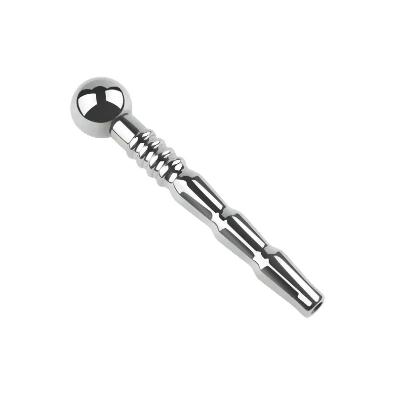 STAINLESS STEEL DUAL BEADED RIBBING HOLLOW URETHRAL SOUND - Image 5