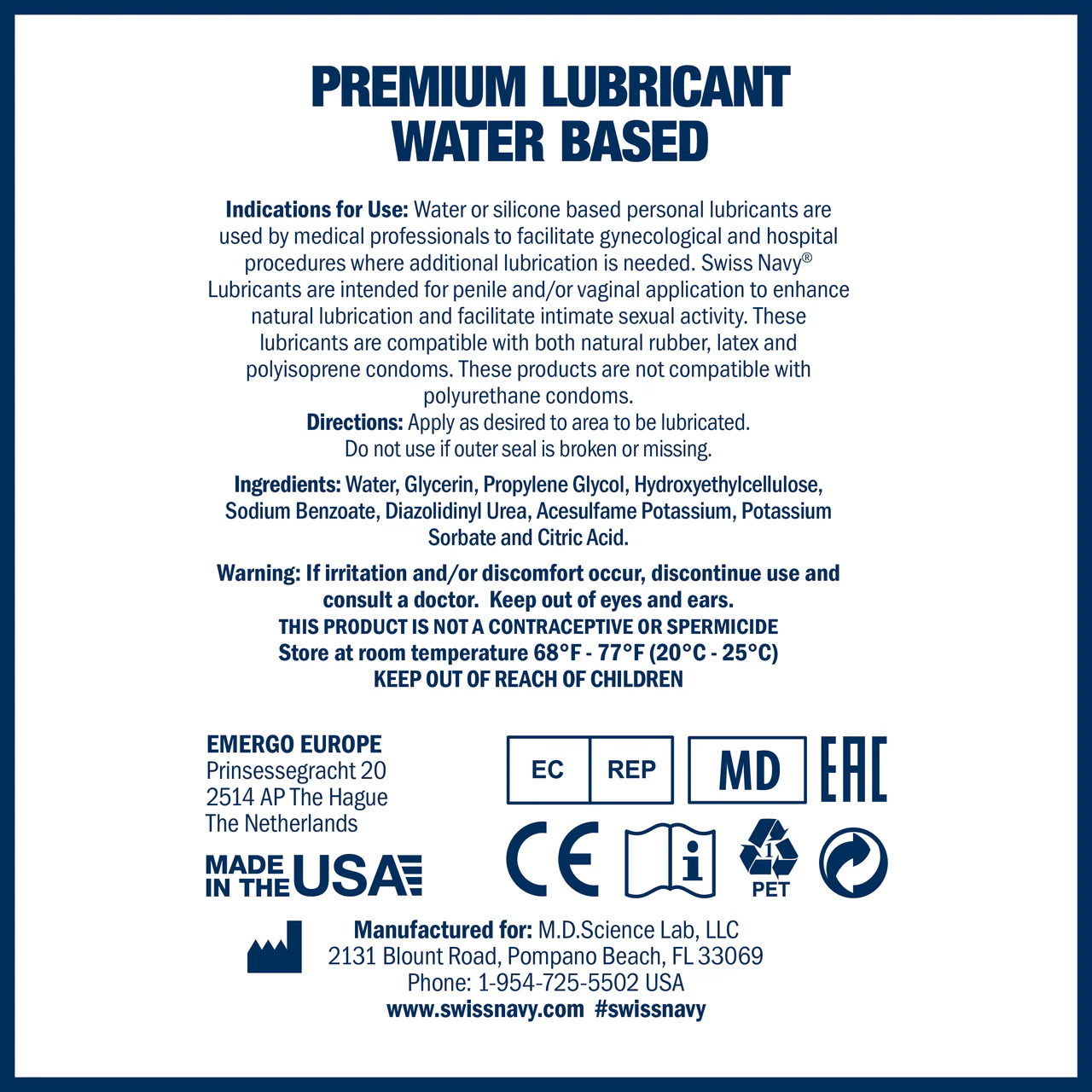 Swiss Navy Water-Based Lubricant - 2 oz - Image 2