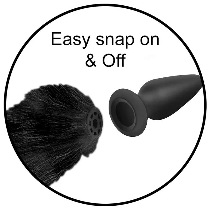 Tailz Snap-on Interchangeable Black Fox Tail - Image 2