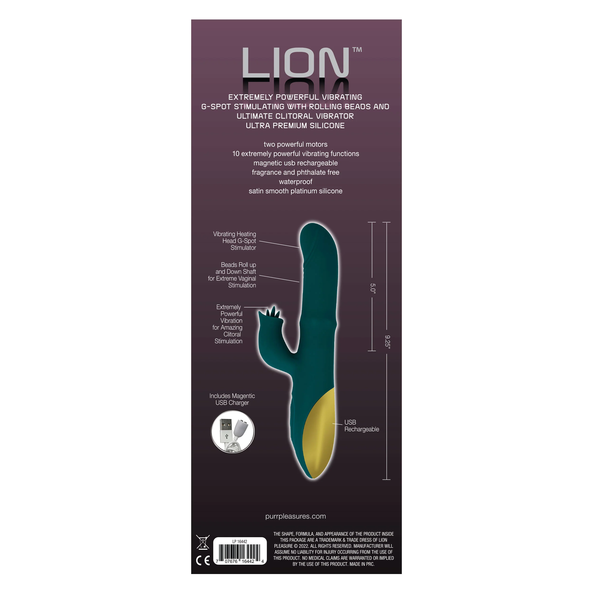 The Lion Flicking Clit Vibe with Heating G-Spot Tip - Image 8