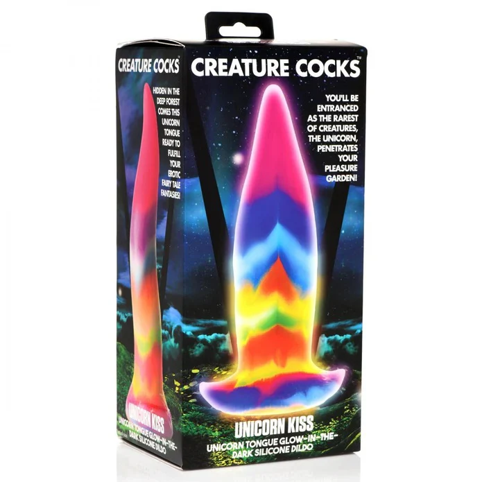 UNICORN KISS UNICORN TONGUE GLOW-IN-THE-DARK SILICONE DILDO - Image 6