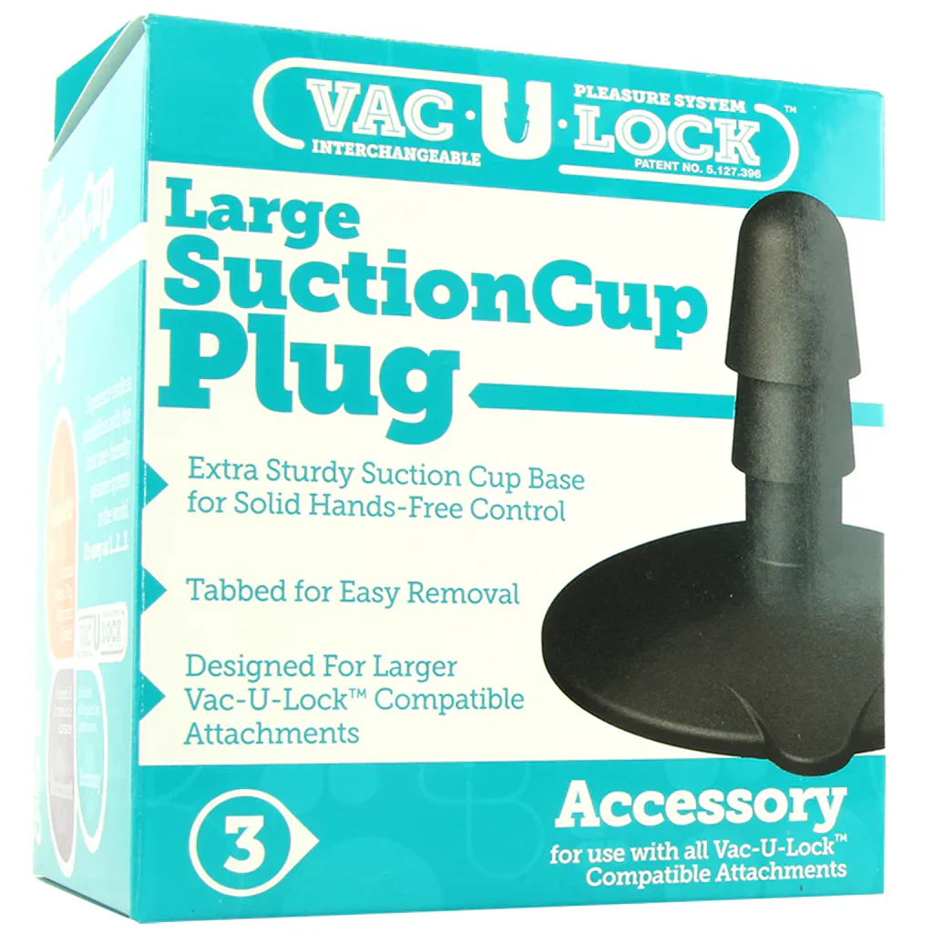 Doc Johnson Vac-U-Lock Large Black Suction Cup Plug - Image 5