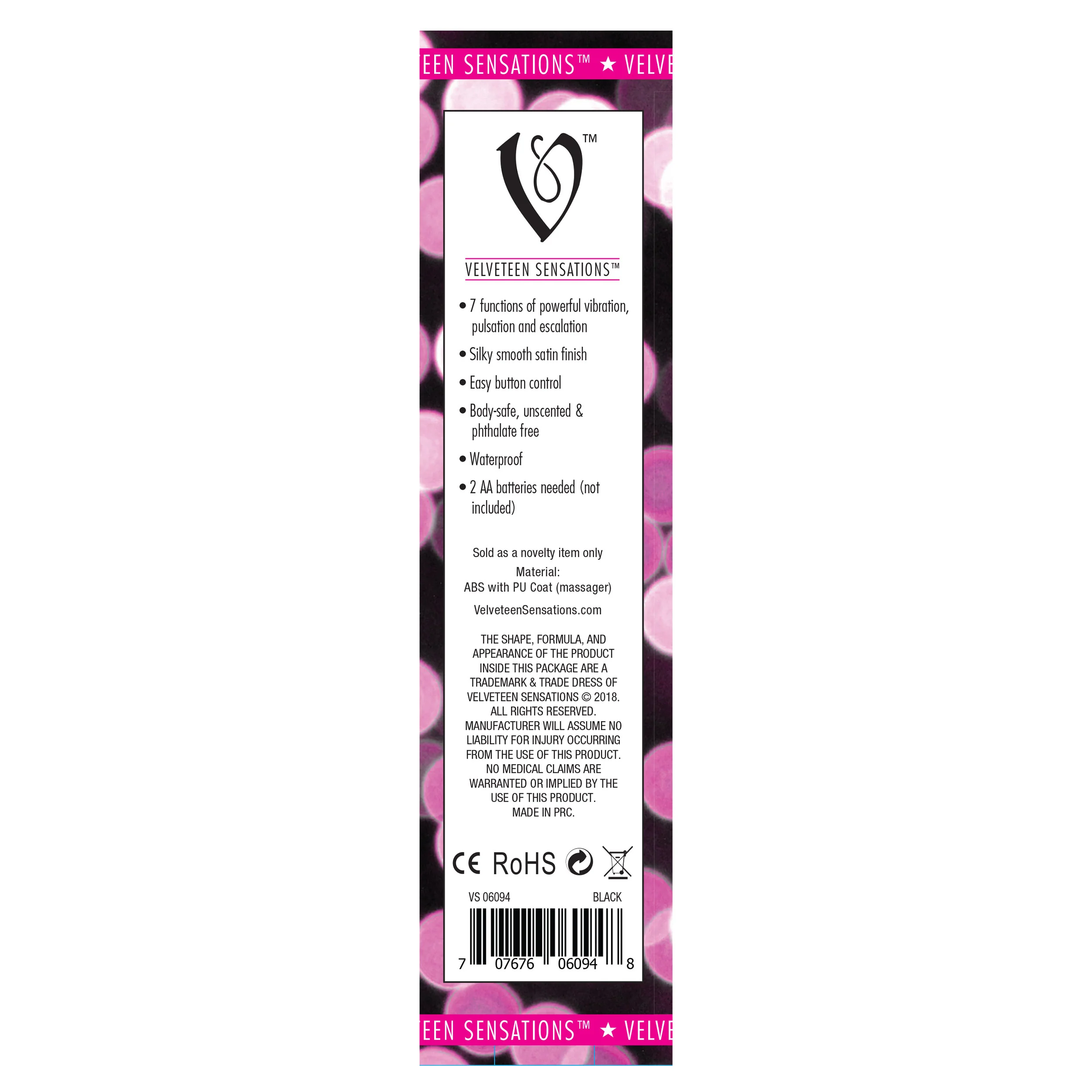 Velveteen Sensations Ecstasy - Black - Image 3