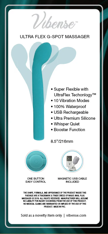 Vibense G-Spot Vibrator - Teal - Image 3