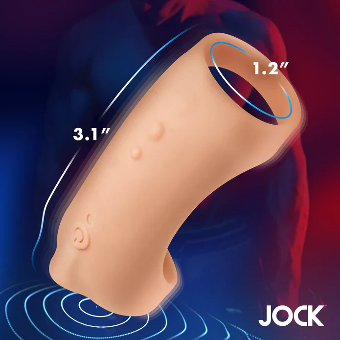 Vibrating Silicone Penis Sleeve - Light - Image 3