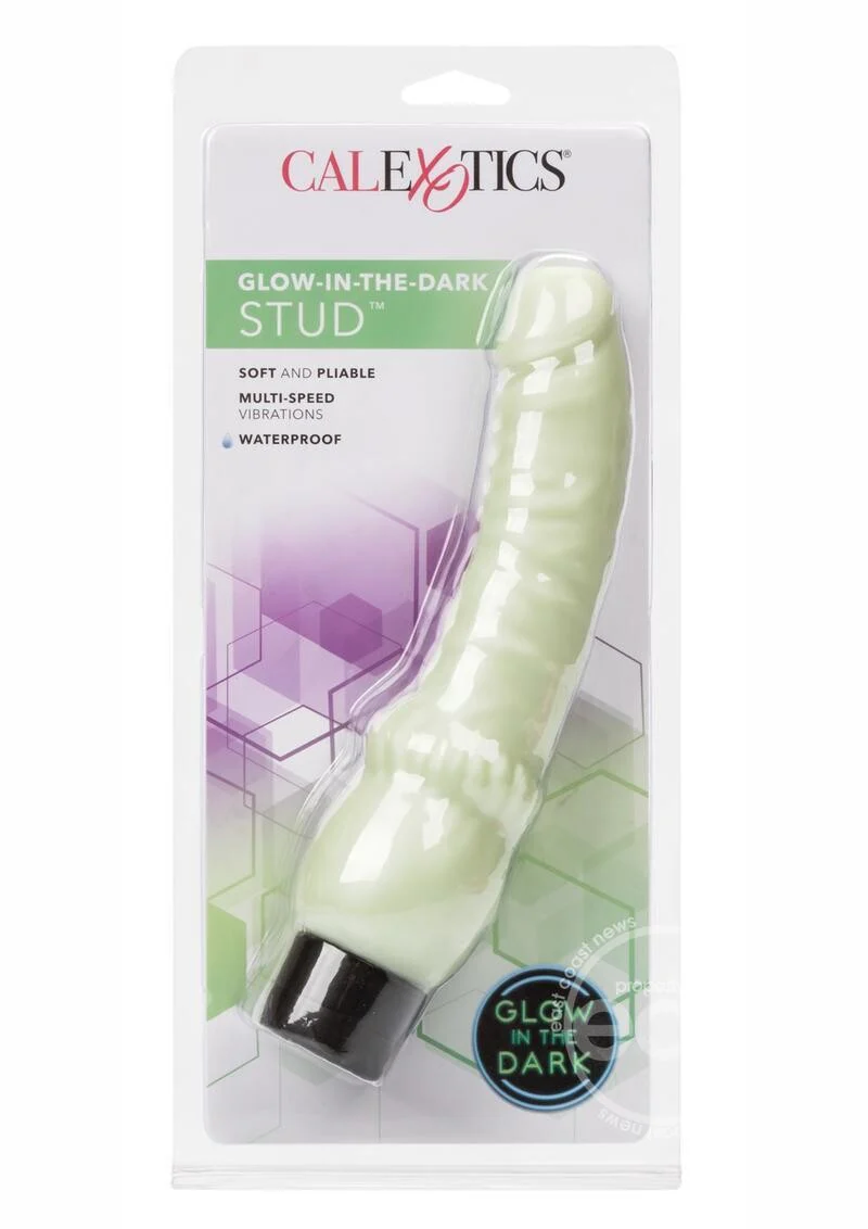 Waterproof Glow-In-The-Dark Stud Vibrator in Mint - Image 5