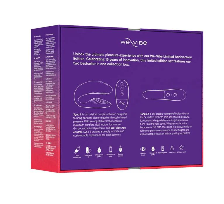 We-Vibe 15th Anniversary Collection Vibrator Set - Sync 2 & Tango X - Image 5