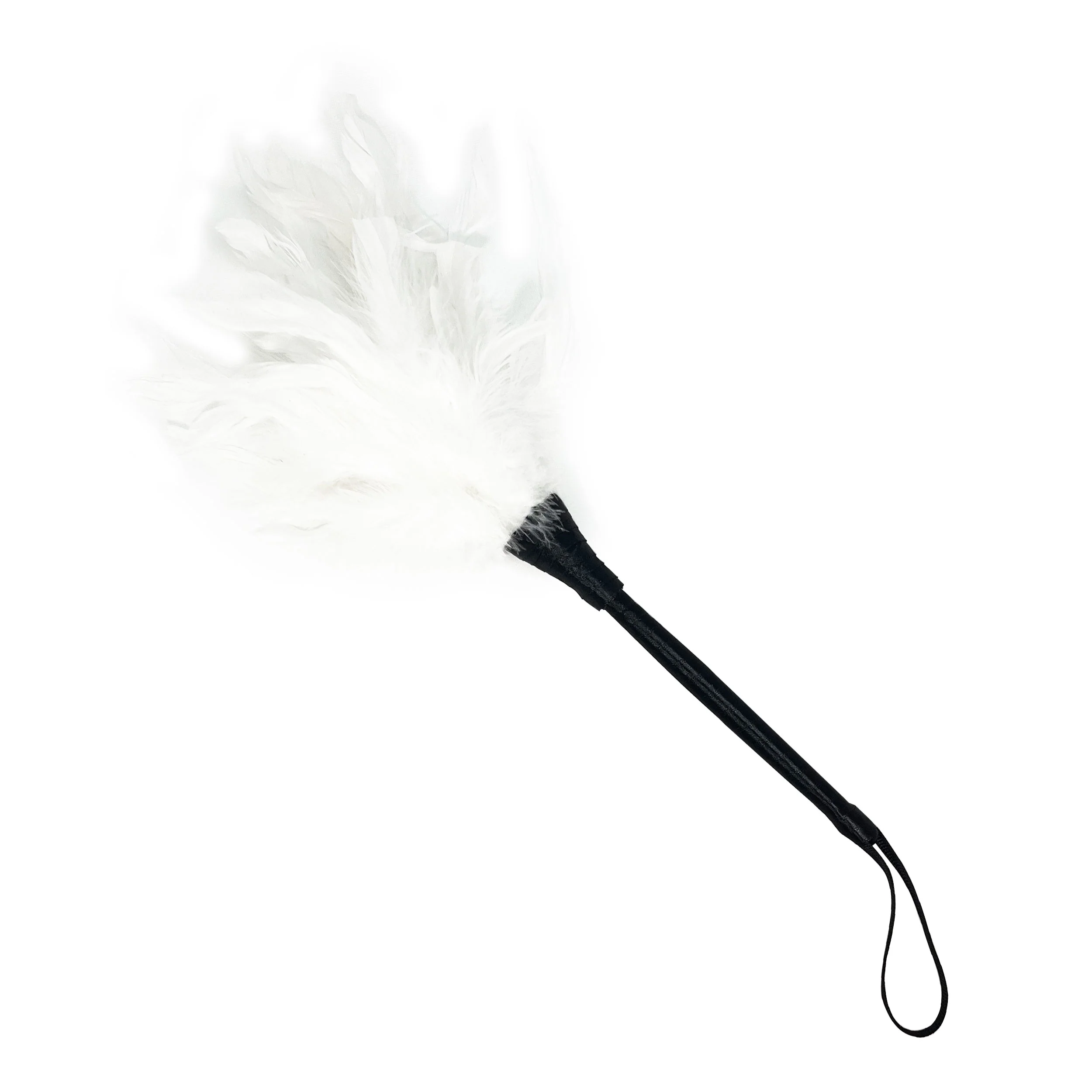 White Feather Tickler with Handle by Fetish Pleasure Play