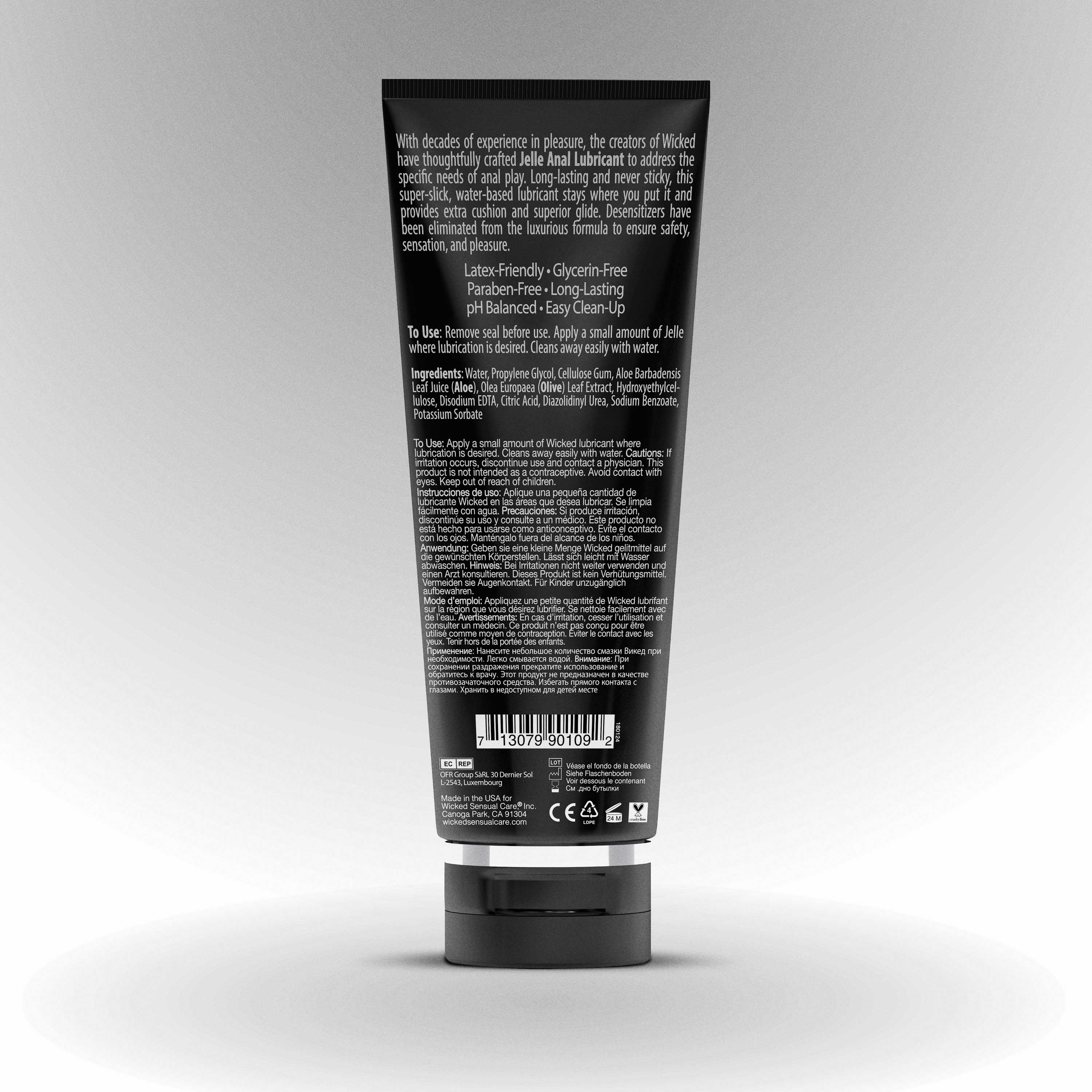 Wicked Jelle Anal Gel Lube - 8 oz - Image 2