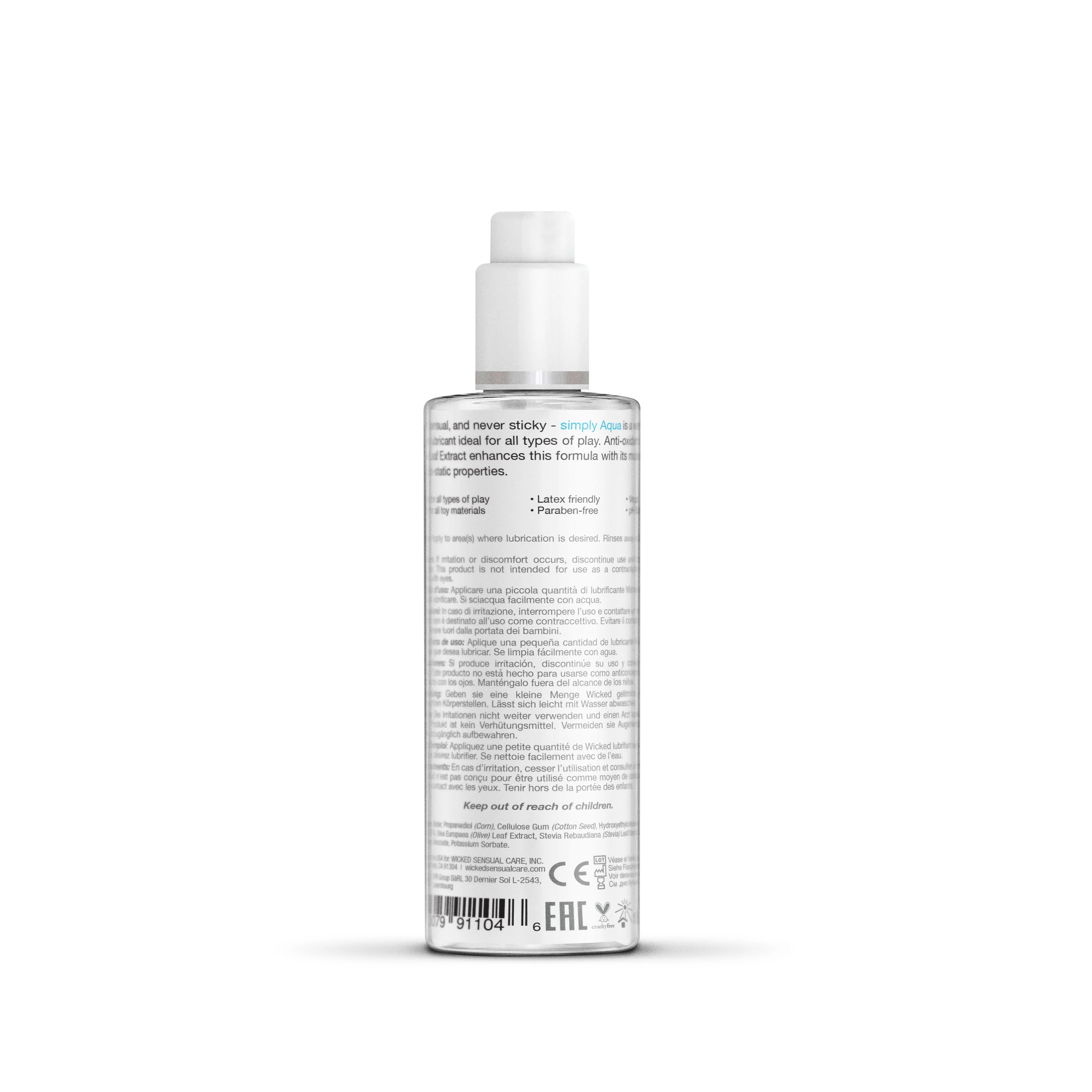 Wicked Simply Aqua Lube - 4 oz - Image 2