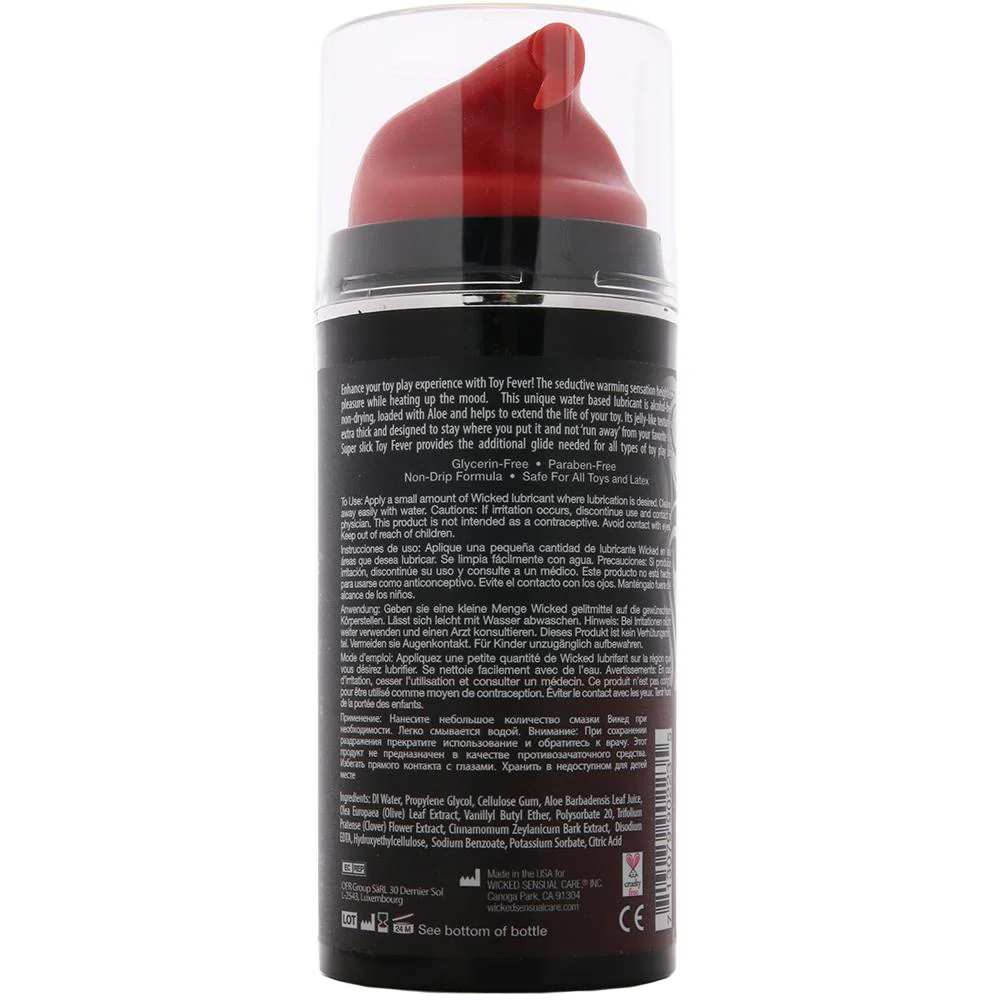 Wicked Toy Fever Warming Lubricant - 3.3 oz - Image 2
