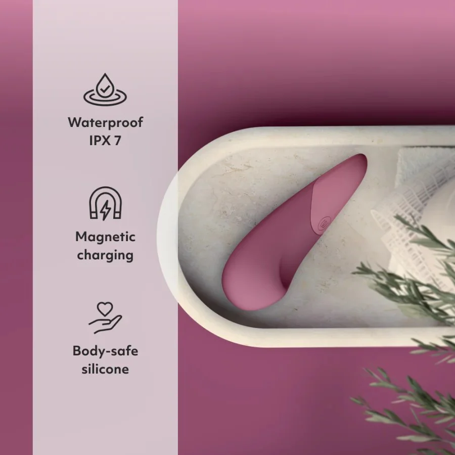 Womanizer Vibe Clitoral Lay-On Vibrator-Dusty Pink - Image 8