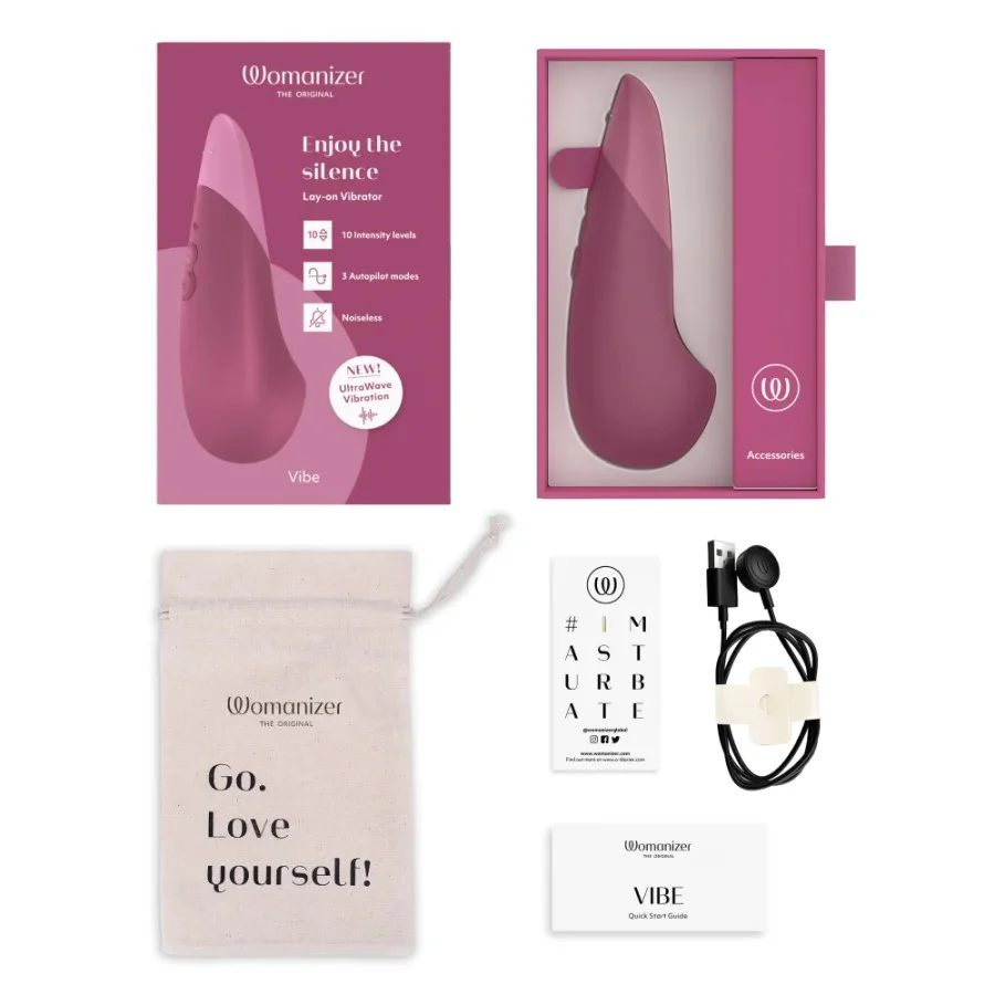 Womanizer Vibe Clitoral Lay-On Vibrator-Dusty Pink - Image 9